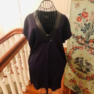 Vince Leather t-shirt dress